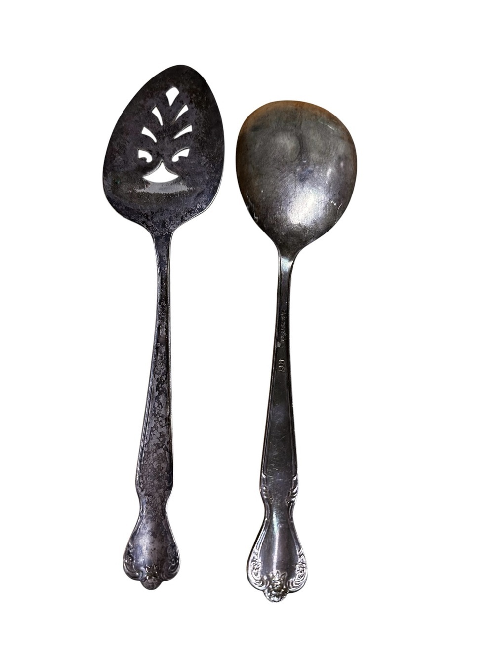 Vintage Rogers Bros IS Silver-Plated Cake Pie Server & Spoon Heritage Flatware - Picture 2 of 7